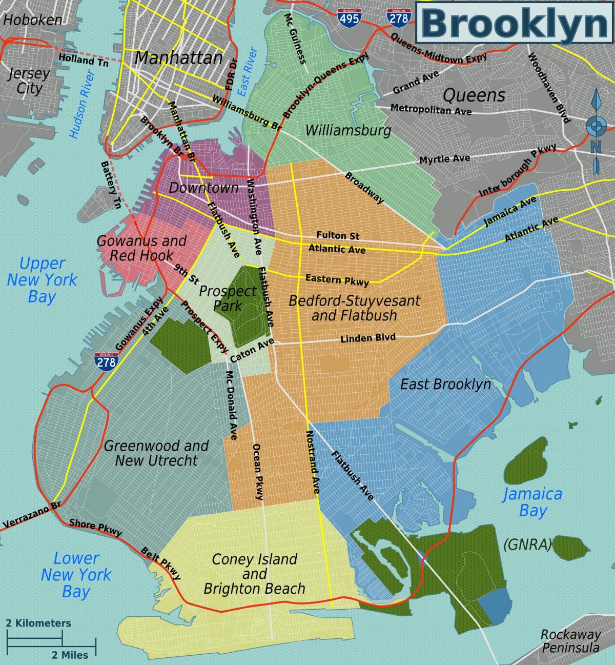 Stadtteilkarte Brooklyn