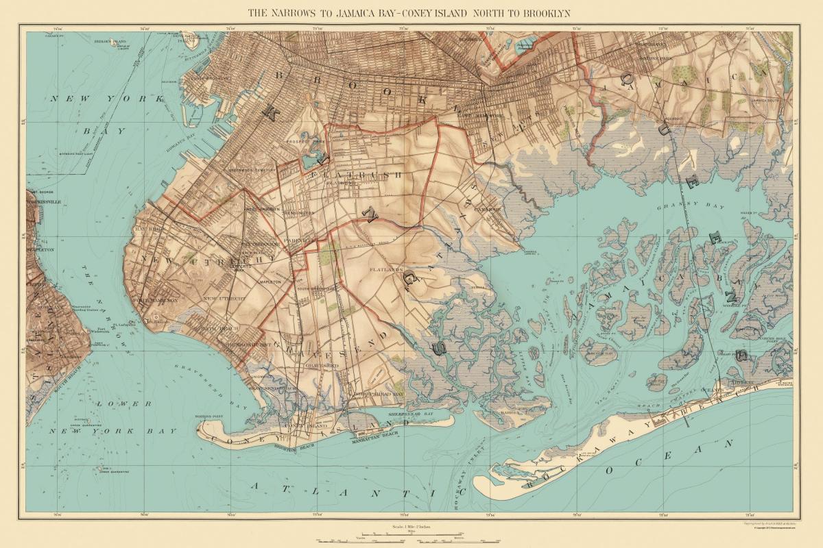 Historische Karte von Brooklyn