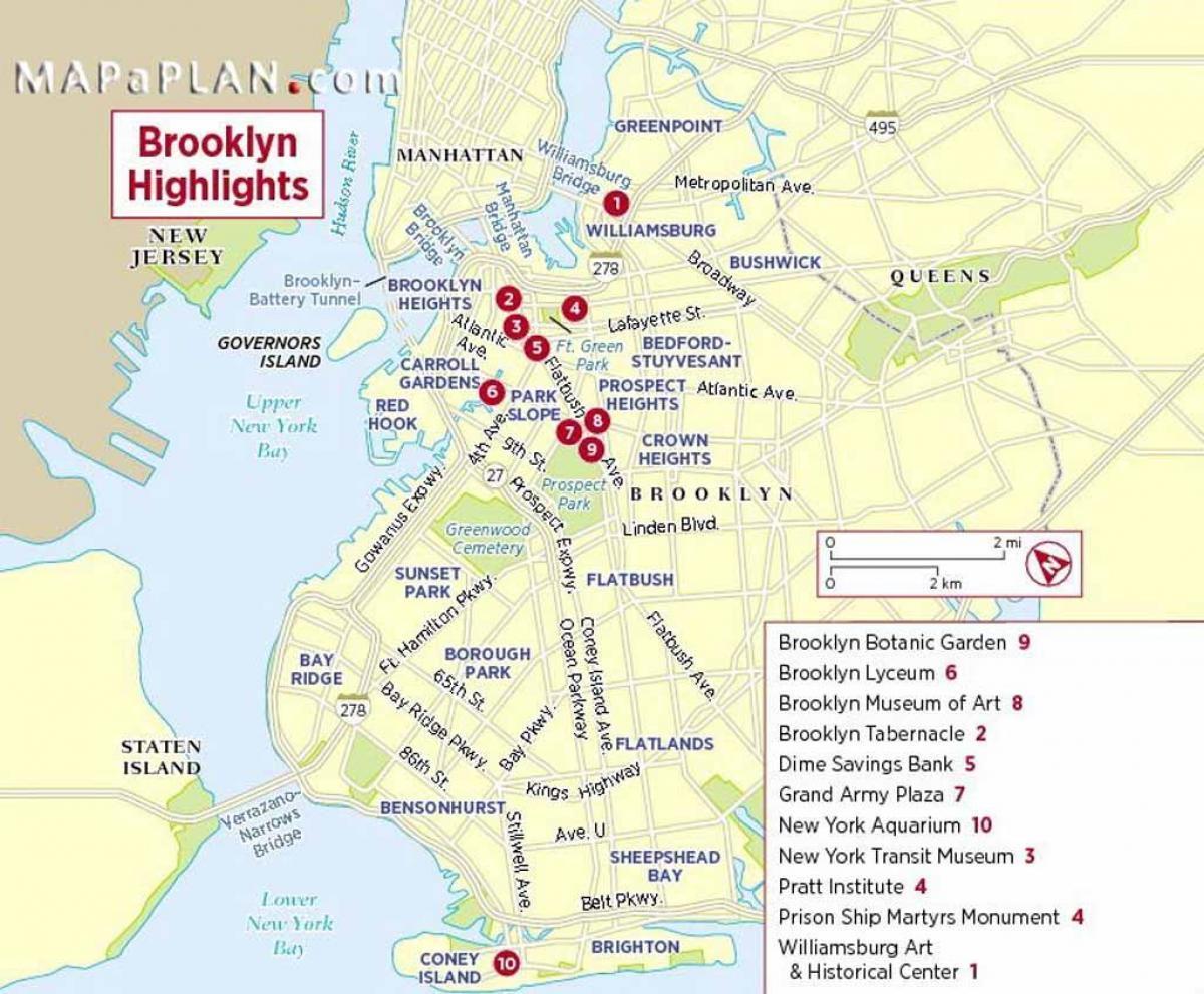 Brooklyn-Sightseeing-Karte