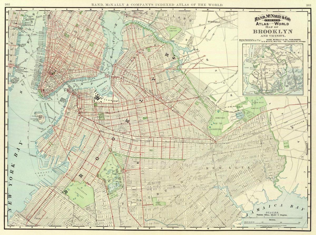 Brooklyn antike Karte